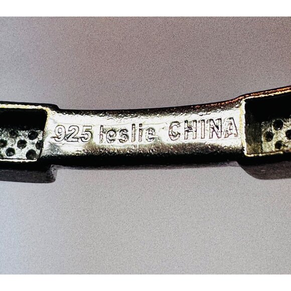 Leslie 925 Sterling Silver Textured Bangles Set • Size 8” • Estate Jewelry - Picture 8 of 8